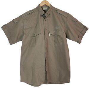 TAG Safari Shooter Shirt Men Short Sleeve L Outdoors Hunting Padded Shoulder